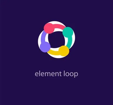 Creative circular element logo. Stock Illustration