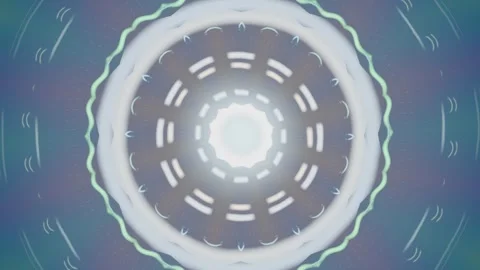 Creative circular pattern with light and abstract shapes Stock Footage 337385252