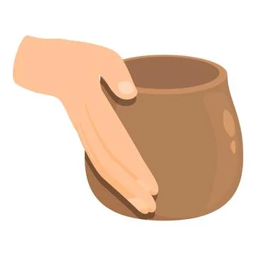 Creative class icon cartoon vector. Art pottery Stock Illustration