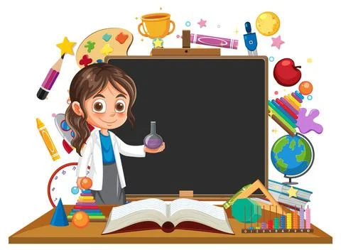 Creative Classroom Learning Environment Stock Illustration