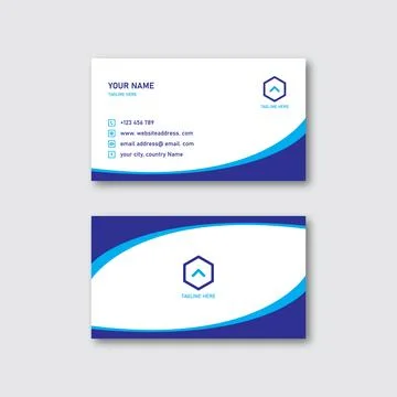 Creative clean and minimalist double side business card design template Stock-Illustration