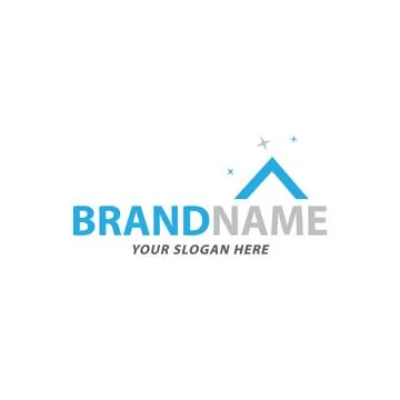 Creative clean rooftop logo design vector Stock Illustration