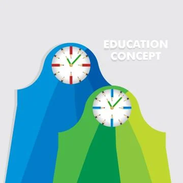 Creative clock Stock Illustration