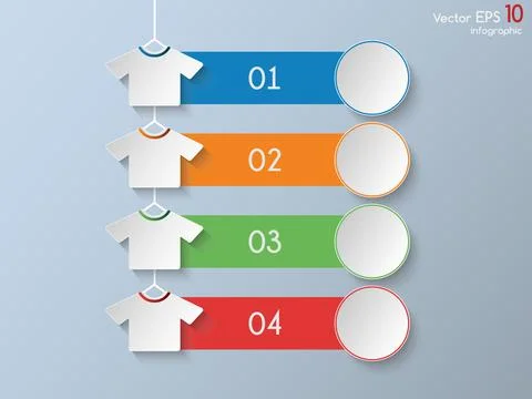 Creative Clothes T-Shirt Shape Infographic Design Stock Illustration