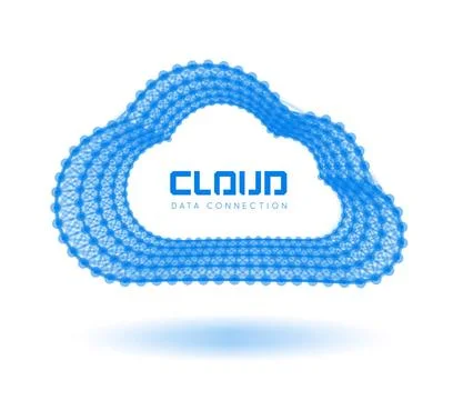 Creative cloud background Creative cloud background with line data connect... Stock Photos