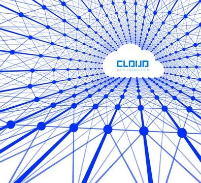 Creative cloud background Creative cloud background with line data connect... Stock Photos