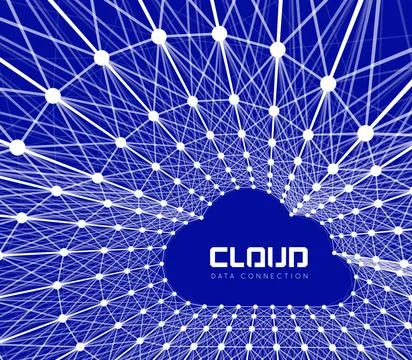 Creative cloud background Creative cloud background with line data connect... Stock Photos