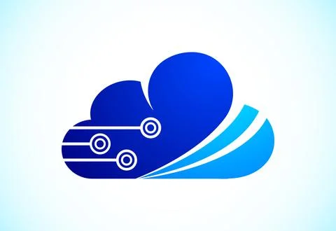 Creative cloud computing vector logo design template. Cloud  logo for your .. Illustrazione stock
