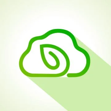 Creative cloud design with leaf shape concept vector Stockillustratie