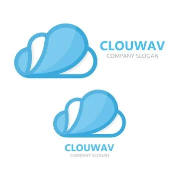 Creative cloud logo design Stock Illustration