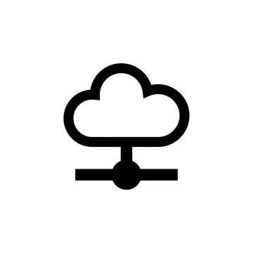 Creative Cloud Storage Flat Vector Icon Illustrazione stock