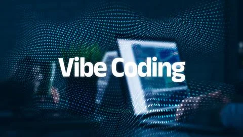 Creative coding session showcasing vibe coding principles in a modern workspace 写真素材