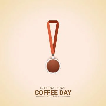 Creative Coffee Day ads design. International Coffee Day, Celebrated in Uni.. Stock Illustration