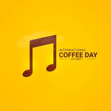 Creative Coffee Day ads design. International Coffee Day, Celebrated in Uni.. Stock Illustration