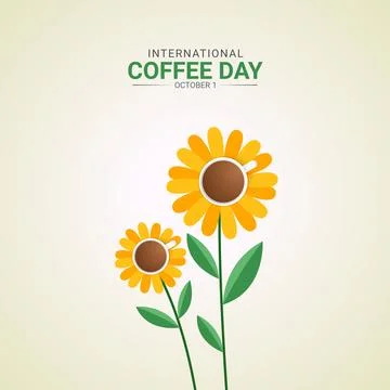 Creative Coffee Day ads design. International Coffee Day, Celebrated in Uni.. Illustrazione stock