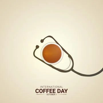 Creative Coffee Day ads design. International Coffee Day, Celebrated in Uni.. Stock Illustration
