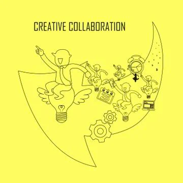 Creative collaboration concept Stock Illustration