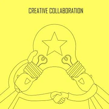 Creative collaboration concept 스톡 일러스트
