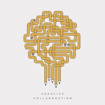 Creative collaboration Stock Illustration