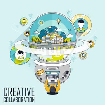 Creative collaboration Stock Illustration