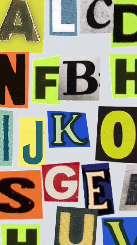 Creative collage of letters looped animated video Stock Footage 331940210