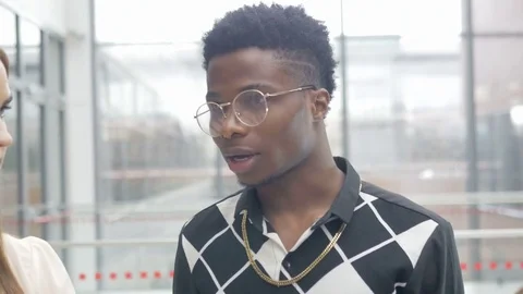 Creative colleagues discussing an interesting topic Video stock 73851708