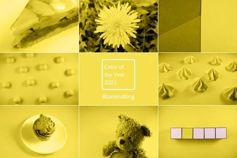 Creative color collage illuminating Stock Photos