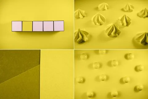 Creative color collage illuminating Stock Photos