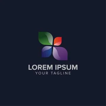 Creative Color Leaf Logo concept design templates Stock-Illustration
