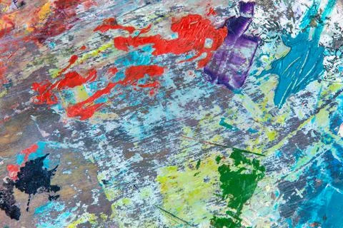 Creative colored background: a temporary pattern of strokes and stains of fre Stock Photos