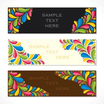 Creative colorful banner or leaf let design concept Stock-Illustration