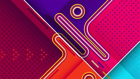 Creative colorful bright background design in 4k video. 库存影片 155863347