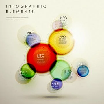Creative colorful circle elements in infographic Stockillustratie
