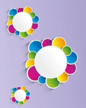 Creative colorful circles background Stock Illustration