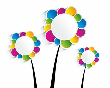 Creative colorful circles background Stock Illustration