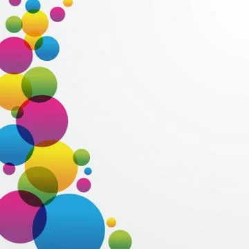 Creative colorful circles background Stock Illustration