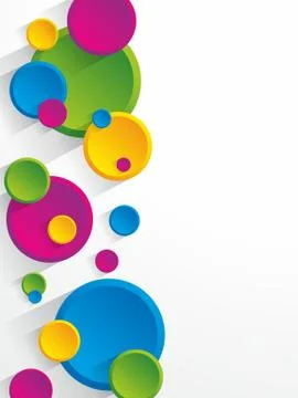 Creative colorful circles background Stock Illustration