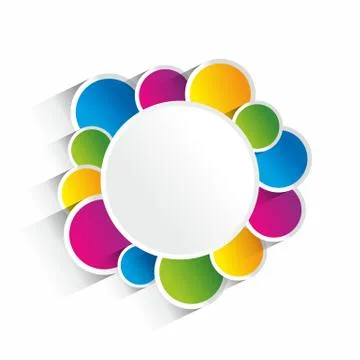 Creative colorful circles background Illustrazione stock