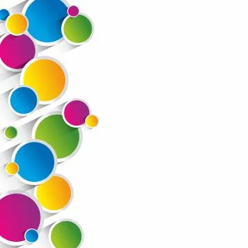 Creative colorful circles background Stock Illustration