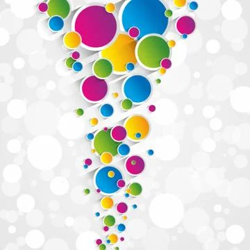 Creative colorful circles background Stock Illustration
