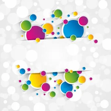 Creative colorful circles background Stock Illustration