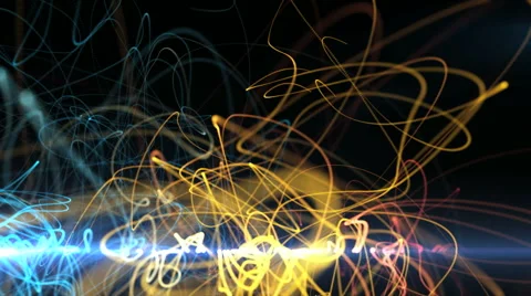 Creative colorful curves move Stock Footage 41892681