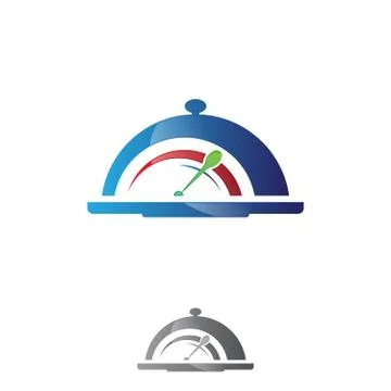 Creative colorful design template for speed food restaurant Stock Illustration