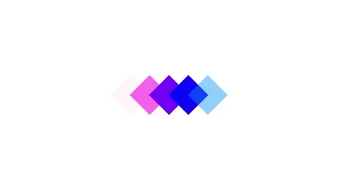 Creative colorful diamond shape logo intro element - abstract vibrant gradiant Stock Footage 340342205