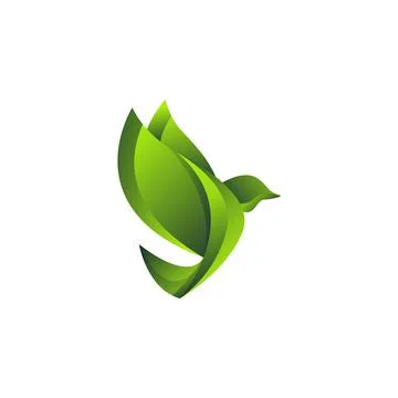 Creative colorful gradient bird vector logo concept design template Stock Illustration