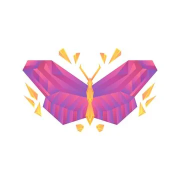 Creative colorful gradient butterfly vector logo concept design template Stock Illustration