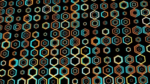 Creative colorful hexagon animated pattern background Stock-Footage 90178866