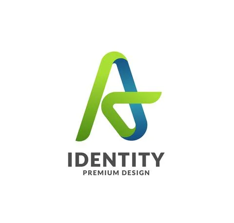 Creative colorful initial letter a logo Stock Illustration