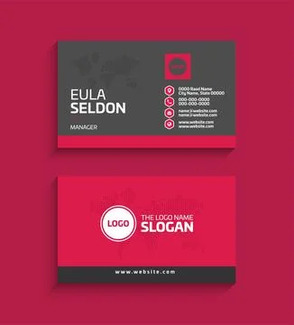 Creative Colorful Modern Easily Editable Vector Business Card Design Stock Illustration