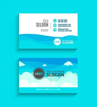 Creative Colorful Modern Easily Editable Vector Business Card Design Stock Illustration